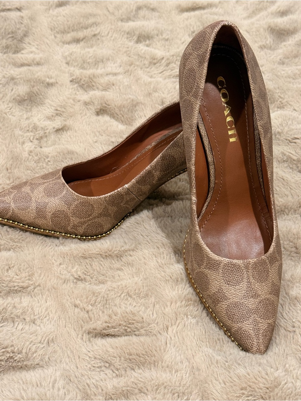 COACH Women's Waverly Beadchain Pump in Signature Canvas